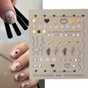 Novedad, Pegatinas <span class=keywords><strong>de</strong></span> <span class=keywords><strong>Uñas</strong></span> 3D con Diseño <span class=keywords><strong>de</strong></span> Corazón, Flores y Hojas, Resistentes al Agua, Personalizadas, Autoadhesivas, Proveedor <span class=keywords><strong>de</strong></span> Calcomanías para <span class=keywords><strong>Uñas</strong></span> - Product Image 1
