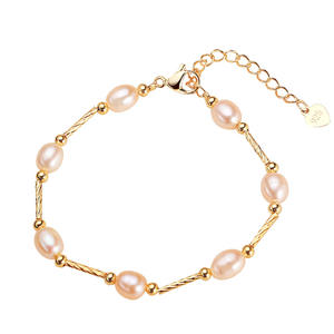 Pulsera de Perlas de Agua Dulce Ajustable con Forma de Arroz para Mujer, Joyería de Diosa Madre, Regalo al por Mayor - Product Image 5