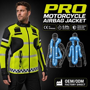 Veste <span class=keywords><strong>de</strong></span> moto avec airbag, haute visibilité, réfléchissante argentée, certifiée CE, imperméable, respirante, grande taille, en Oxford 600D, OEM ODM - Product Image 1