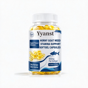 Complément alimentaire naturel à base d'herbe cornée de chèvre (Horny Goat Weed) pour la vitalité et l'endurance physique, 800 mg, 90 gélules, pour hommes adultes, bien-être quotidien - Product Image 1
