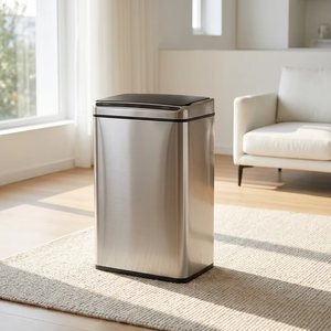 Poubelle Intelligente Automatique Tendance 48L (13 Gallons) en Acier Inoxydable avec Couvercle pour Cuisine - Product Image 1