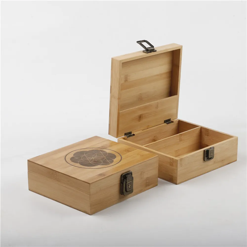Деревянный ящик для хранения, бамбуковый деревянный ящик для хранения, деревянный ящик с замком и отделкой лаком