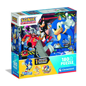 CLEMENTONI - Puzzle SONIC-2 en boîte carrée de 180 pièces - Product Image 1