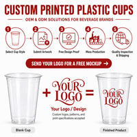 Gobelets jetables personnalisés en PET/PP pour boissons froides, givrés avec pailles, pour mariages et smoothies