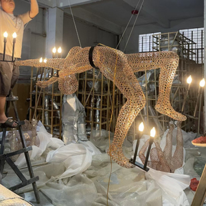 24-karat Gold Illusion Acrobat <strong>Soul</strong> Translucent Chandelier Fishnet Stockings Acrobat Decorative Hall Pendant <strong>Lights</strong> - Product Image 2
