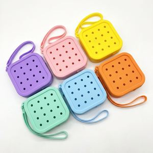 Silicone Coin <b>Purse</b>, <b>Small</b> square Bag, Headphone Storage Bag, ID Bag, Portable Makeup Bag, Data Cable, Power Bank Storage Bag - Product Image 3
