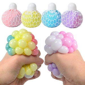 Upgraded Decompression Release Three-color Rubber Grape <b>Ball</b> <b>Squeeze</b> Toy Stress Relief Hand-<b>squeezed</b> Youth - Product Image 2