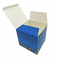Boîte de vente en gros pliable pour bougies parfumées, emballage de détail, boîte cadeau carrée en papier recyclé personnalisée avec couvercle rabattable, finition mate
