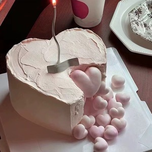 Heart-Shaped Silicone Mold 35 Cavity For Chocolate Mousse Cake Decorating Valentine'S Day Use White - Product Image 3