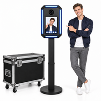 Support de cabine photo carré en forme de diamant pour appareil photo reflex numérique, hauteur réglable, pour iPad 11'', 12.9'', 13'', idéal pour événements et mariages (stock USA)
