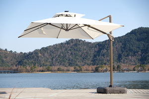 Parasols de jardin robustes 3,5 m * 3,5 m, parasols d'extérieur, grand parasol carré, grand parasol de patio avec <span class=keywords><strong>manivelle</strong></span> en métal - Product Image 6