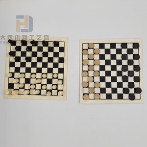 Juguetes clásicos de madera 4 en 1, juego de juguetes de madera de 4 juegos de mesa Mikado, palos de recogida, Damas, dominó de ajedrez para fiesta, juego de viaje - Product Image 4