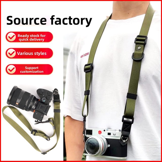 Custom Adjustable Crossbody Shoulder Strap for SLR Camera Multifunctional Solid Color Nylon Length 76-135cm Width 2.5cm