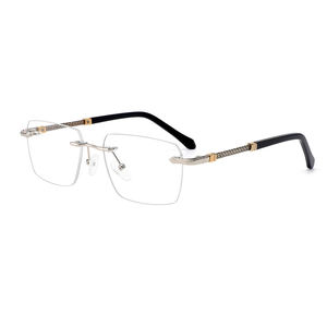 Lujo personalizado hombres forma moda <span class=keywords><strong>sin</strong></span> <span class=keywords><strong>montura</strong></span> Flexible marco óptico pequeño cuadrado de moda <span class=keywords><strong>gafas</strong></span> <span class=keywords><strong>sin</strong></span> <span class=keywords><strong>montura</strong></span> - Product Image 5