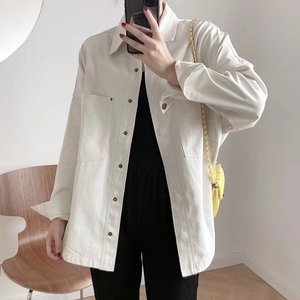 Primavera e autunno nuovi abiti da strada <span class=keywords><strong>camicia</strong></span> da <span class=keywords><strong>donna</strong></span> <span class=keywords><strong>jeans</strong></span> casual con giacca in denim lavato - Product Image 3