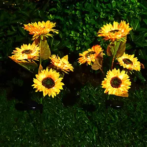 LED-Lantern im Freien Garten Hof dekorativer Rasen Festival-Atmosphäre Solar-Sonnenblumenlampe Solar-Blumenlicht