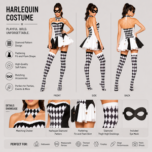 BAIGE <span class=keywords><strong>Drag</strong></span> <span class=keywords><strong>Queen</strong></span> vampiro payaso disfraz Halloween demonio Cosplay Plaid payaso uniforme <span class=keywords><strong>disfraces</strong></span> - Product Image 3