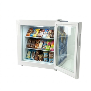 Congelador vertical comercial NE-55D con puerta de vidrio, 55L, de una sola puerta, con estantes ajustables para helados - Product Image 2
