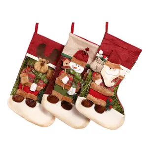 navidad new winter sack stockings big size felt Christmas sock for decoration felt Hanging Christmas Socks