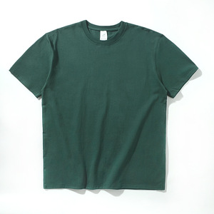 Camiseta de manga con estampado personalizado con logotipo en relieve, camisetas para hombre, venta al por mayor, 100% algodón, alta calidad, Color sólido liso - Product Image 6