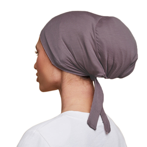 Vente en gros de nouveau style hijab musulman doublé en satin de soie casquettes hijab élastique respirant pour femmes casquette intérieure de hijab - Product Image 4