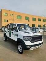 Pick-up électrique JD RVY Nouvelle Énergie avec une autonomie maximale de 300 km, charge rapide en 6 heures, batterie 50 kW 30 kWh, options blanc/or/bleu
