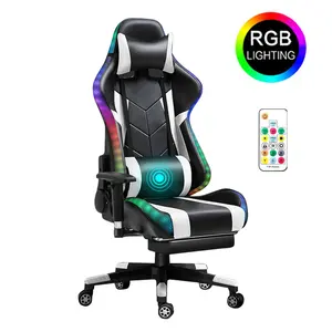 Sedia da gioco Huihong RGB LED Silla Gamer 2022 Chaise gioco per Computer Cadeira Massage Kuris sedie da gioco per Pc con poggiapiedi