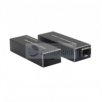 Conmutador y Convertidor de Fibra Óptica Industrial, Mini USB Tipo-C 3.0 a SFP RJ45, Adaptador de Red de Fibra Óptica Gigabit, Conmutador Ethernet