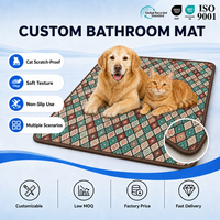 Tapis Jacquard Diamant pour Animaux de Compagnie, Imperméable, Antidérapant, Tapis de Sol pour Chien et Chat, Tapis de Salle de Bain, Logo Personnalisé, OEM, Vente en Gros, Usine