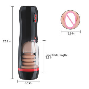 सिम्युलेटेड पंपिंग स्ट्रेचबल तंग लपेटें टेलीस्कोपिक पुरुष हस्तमैथुन खिलौने उपकरण हस्तमैथुन मशीन - Product Image 2
