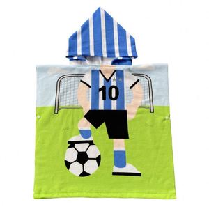 Children Cartoon Hooded Cloak Beach <b>Towel</b> Microfiber Kids Swimming Bath <b>Towel</b> - Product Image 6