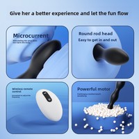 Plug anal à billes, œuf vibrant E-Stim, 10 modes, télécommande, rechargeable, étanche, jouet sexuel unisexe pour femmes et hommes