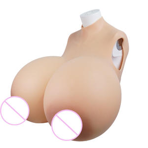 DIY tarzı gerçekçi göğüsler erkekler kadınlar giyinmek şişme veya su dolu cihaz sahte meme seks oyuncak silikon göğüsler - Product Image 1