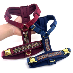 Dapat disesuaikan rompi anjing <span class=keywords><strong>Neoprene</strong></span> gaya Bohemian dapat disesuaikan rompi anjing berbentuk Y tanpa tarikan perlengkapan hewan peliharaan Fashion grosir - Product Image 6
