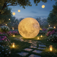 Ballon publicitaire gonflable Lune et Soleil, Dragon couché sur mesure