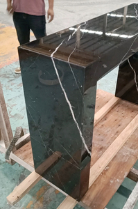 Consolle d'ingresso moderna in marmo Nero Margina nero naturale lucidato per ingresso, corridoio, soggiorno, casa, villa, decorazione - Product Image 6