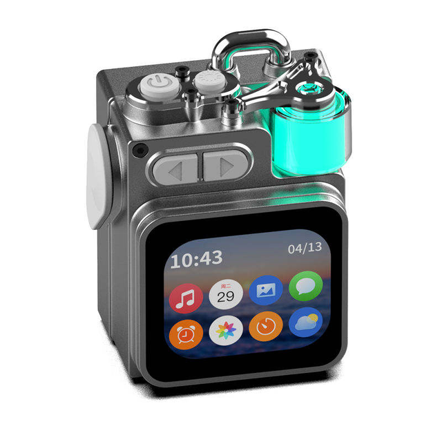 On Sale Cool Mecha Style Portable Wireless Mini Speaker Touch Screen LED Light Wireless Stereo Pairing Outdoor