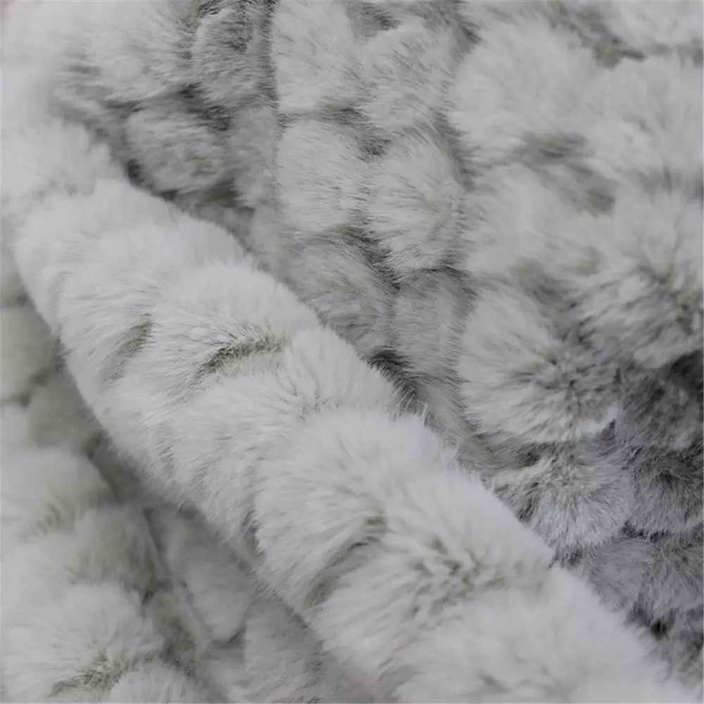 Proper Price Top Quality Polyester Rabbit Mink Jacquard Faux Fur