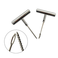 Juego de Herramientas para Reparación de Neumáticos de Auto, Motocicleta y Bicicleta, 5 Piezas por Juego, con Broca de Rosca, Tiras de Goma y Superpegamento