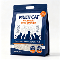 Sac en plastique pour litière pour chat, compatible avec les aliments, excellente barrière anti-décoloration, pour l'emballage extérieur de la litière pour chat