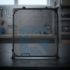Marco de soporte para parabrisas y marco frontal de vidrio negro JIAJUE E320D para excavadora - Product Image 2