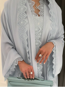 Abaya Robe musulmane Abaya Dubaï Costume en dentelle brodée Vêtements islamiques Femmes Vêtements musulmans - Product Image 3