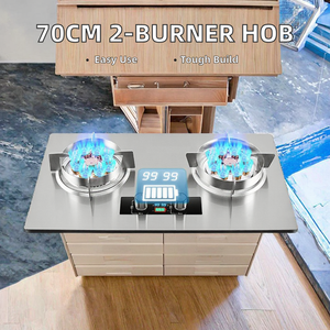 Eingebautes 2-Flammen-Gaskochfeld aus Edelstahl mit elektronischer Zünd klasse Energie effizient für den Hausgebrauch im Freien - Product Image 4