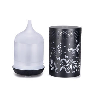 Difusor de Aroma con Diseño de Mariposa Tallada JCTY, 300 ml, Humidificador Eléctrico Negro para Uso en el Hogar y Escritorio - Product Image 1