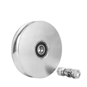 Groove O V U Sliding Gate Pulley Wheel With Single Bearing Rollers