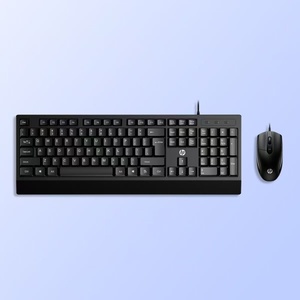 <span class=keywords><strong>HP</strong></span> zang antelope PLUS ชุดคีย์บอร์ดและเมาส์แบบมีสาย, เมาส์ออปติคอลสำหรับโน้ตบุ๊คคอมพิวเตอร์ตั้งโต๊ะแบบพกพาสำหรับบ้านสำนักงานสำนักงาน - Product Image 1