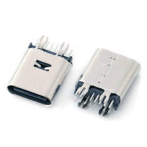 Conector hembra tipo C de 16 pines de una sola fila, con etiquetas frontales y traseras, conector vertical tipo C 24P UCB-C3.1 - Product Image 5