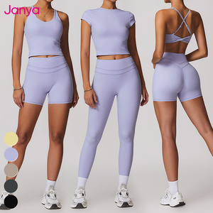 Bộ đồ tập thể thao nữ bán buôn, áo ngực thể thao, quần legging, 5 món, cạp cao, quần áo tập luyện, bộ tập gym, yoga dành cho nữ - Product Image 6