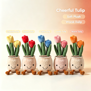 Juguete de Peluche Personalizado Súper Suave, Diseño de Maceta Adorable, Regalo de Cumpleaños, Tela de Poliéster, Alivio del Estrés, Juguetes de Animales de Peluche Rellenos de Algodón PP - Product Image 1
