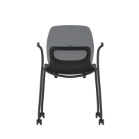 Fauteuil ergonomique en plastique écologique avec roulettes, pour étudiants (école et appartement)